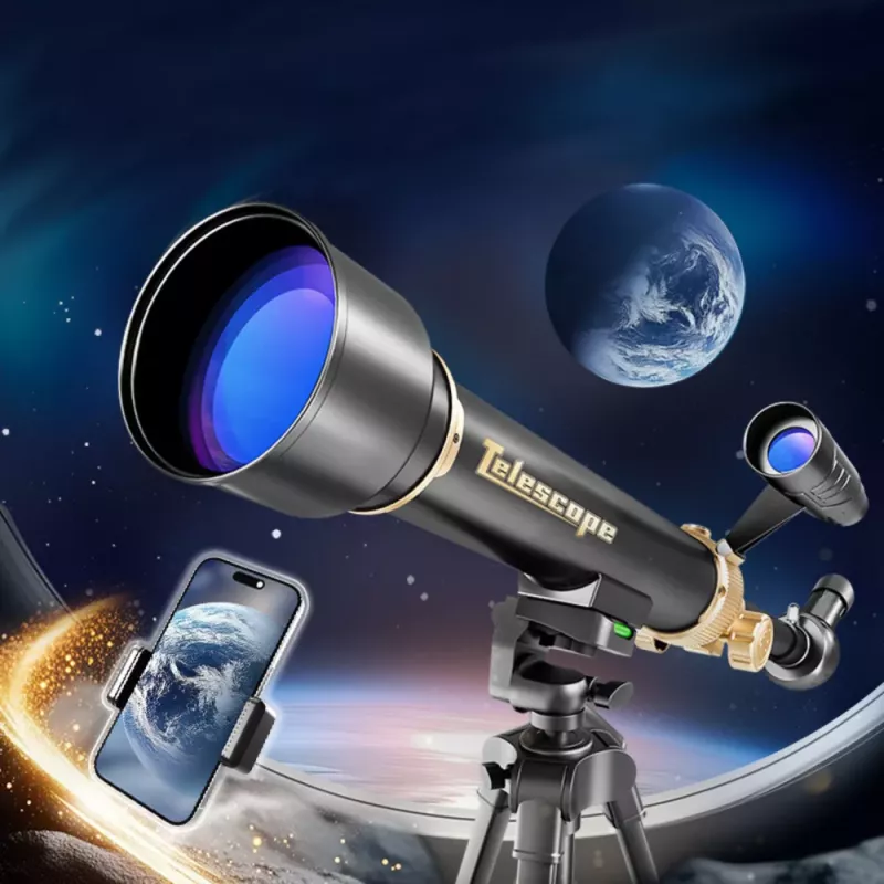 LEAN TOYS Mokomasis aliumininis astronominis teleskopas su trikoju ir priedais 1,35 m