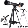 LEAN TOYS Mokomasis aliumininis astronominis teleskopas su trikoju ir priedais 1,35 m