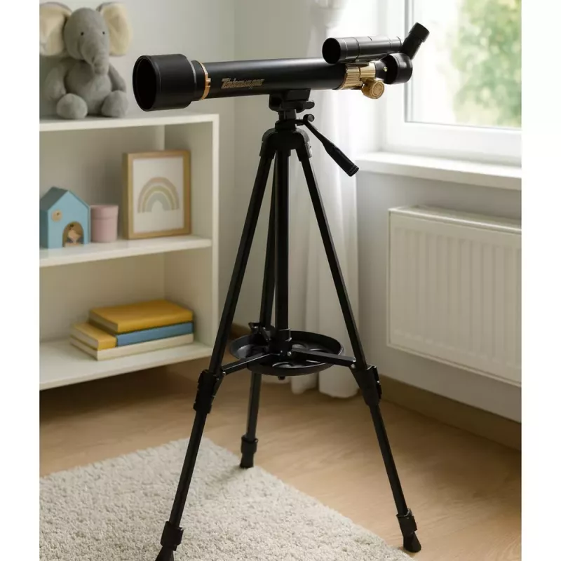 LEAN TOYS Mokomasis aliumininis astronominis teleskopas su trikoju ir priedais 1,35 m