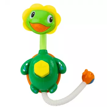 LEAN TOYS vonios žaislas Vėžlys su žuvų fontano dušu ir siurbtukais
