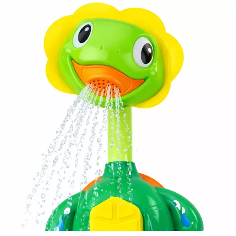LEAN TOYS vonios žaislas Vėžlys su žuvų fontano dušu ir siurbtukais
