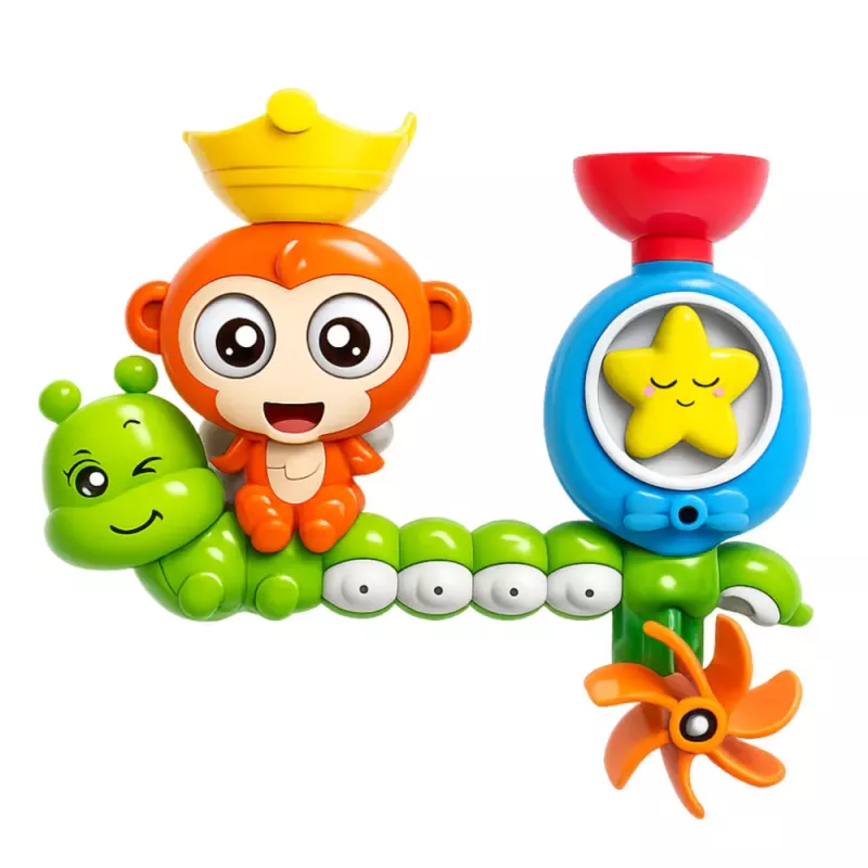 LEAN TOYS Voniai Skirtas Žaislas Beždžionė Vikšras Puodeliai Su Siurbtukais