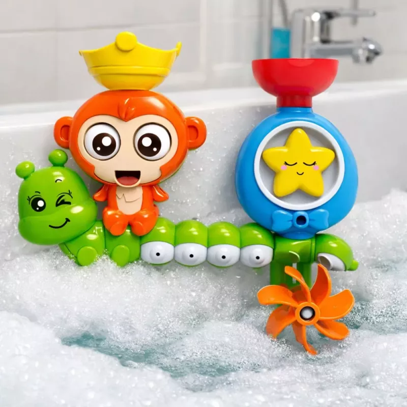 LEAN TOYS Voniai Skirtas Žaislas Beždžionė Vikšras Puodeliai Su Siurbtukais