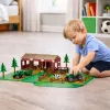 LEAN TOYS Ūkio rinkinys su ūkio nameliu, traktoriais, gyvūnais, 102 vnt.