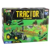 LEAN TOYS Žemės ūkio rinkinys Traktorius su priekaba, gyvūnais, ūkininkais, ūkis 45 vnt.