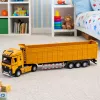 LEAN TOYS Truck Dumper Metal Cab Lights Sounds Drive Yellow