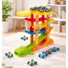 LEAN TOYS Krokodilo automobilių čiuožykla-balanso takelis 5 lygiai