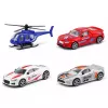 LEAN TOYS Daugiaaukštė automobilių stovėjimo aikštelė 4 lygiai su liftu, sraigtasparniu ir automobiliais, 70 dalių