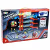 LEAN TOYS Daugiaaukštė automobilių stovėjimo aikštelė 4 lygiai su liftu, sraigtasparniu ir automobiliais, 70 dalių