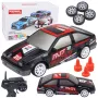 LEAN TOYS RC Coupe nuotoliniu valdymu dreifinis automobilis su keičiamais ratais juodas 1:24