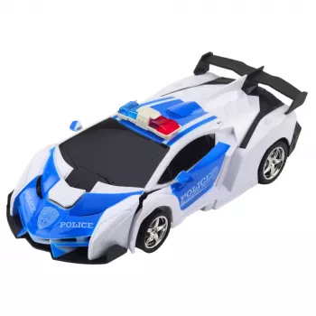 LEAN TOYS Auto Robot 2in1 Policijos nuotoliniu būdu valdomas automobilis RC 1:18