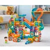 LEAN TOYS Magnetinių blokelių rutulio takelio čiuožykla spalvotas 188 vnt.