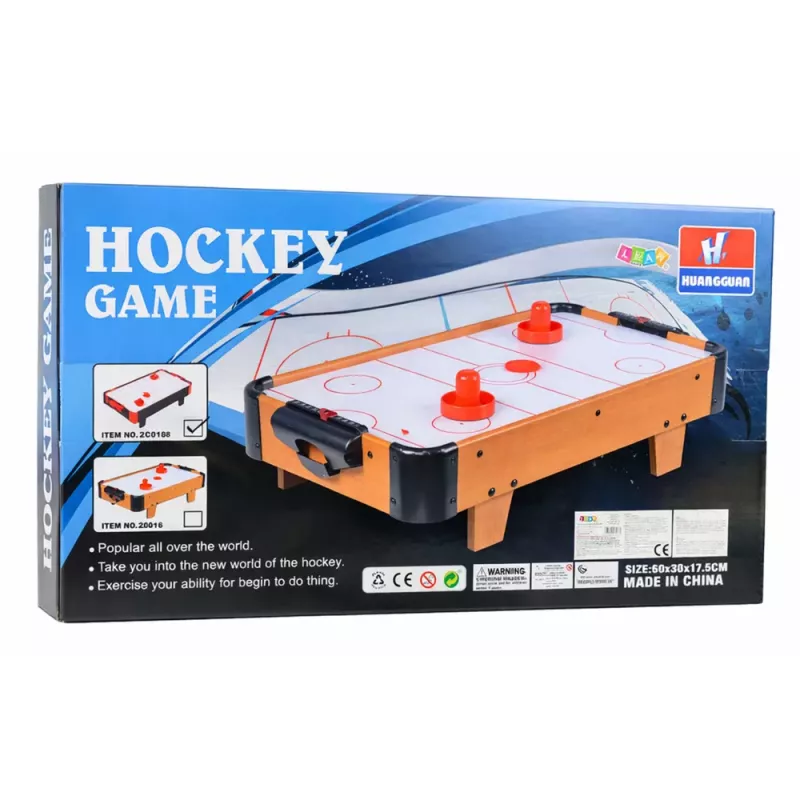 LEAN TOYS Mini Air Hockey Table Arcade Game For Kids Wooden