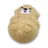 LEAN TOYS vonios žaislų rinkinys Žvejyba guminiai gyvūnėliai pastelinis sietelis 4 vnt.