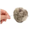 LEAN TOYS Minkštas rudas kačiukas raktų pakabukas su judančia uodega ir cypimo garsu, 9 cm