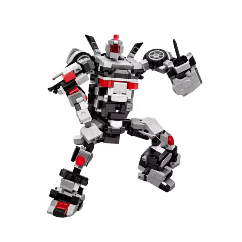 LEAN TOYS Construction Bricks Racing Car Robot 2in1 White 320 pcs.