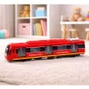 LEAN TOYS Metro Train City Express Atidaromos durys Šviesos Garsai Raudonas