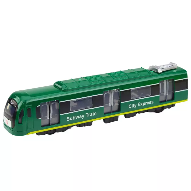 LEAN TOYS Metro Train City Express Opening Doors Lights Sounds Green