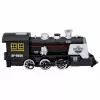 LEAN TOYS Classic Locomotive Obstacle Sensor Smoke Lights Sounds Black