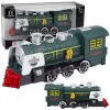 LEAN TOYS Classic Locomotive Obstacle Sensor Smoke Lights Sounds Green