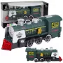 LEAN TOYS Classic Locomotive Obstacle Sensor Smoke Lights Sounds Green
