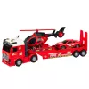 LEAN TOYS Ugniagesių gelbėjimo rinkinys su gaisrine mašina, vilkiku, sraigtasparniu, automobiliu, šviesomis ir garsu