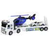 LEAN TOYS Policijos sunkvežimis, vilkikas, automobilis, sraigtasparnis su šviesomis ir garsais