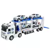 LEAN TOYS Policijos sunkvežimis su vilkiku ir policijos automobiliais su šviesomis ir garsais
