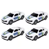 LEAN TOYS Policijos sunkvežimis su vilkiku ir policijos automobiliais su šviesomis ir garsais