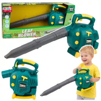 LEAN TOYS Sodo lapų pūstuvas vaikams, pučia garsus, žalias