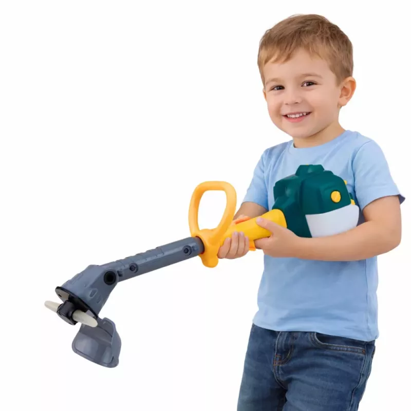 LEAN TOYS vaikiška sodo vejapjovė su garsais, šviesomis ir guminiu peiliuku