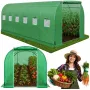 LEAN Polytunnel Garden Greenhouse for Vegetables PRO Frame 25 mm 8 x 3 x 2 m 24 m²