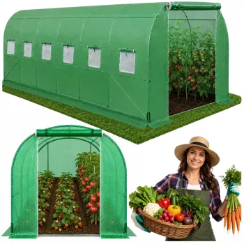 LEAN Foil Tunnel Garden Vegetable Greenhouse PRO Frame 25MM 10x3x2M 30M²
