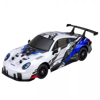 LEAN TOYS nuotoliniu valdymu driftinis automobilis RC su keičiamais ratais 4WD mėlynas 1:24