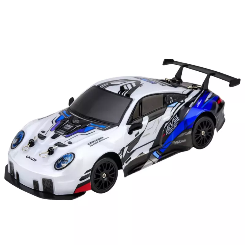 LEAN TOYS nuotoliniu valdymu driftinis automobilis RC su keičiamais ratais 4WD mėlynas 1:24