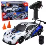 LEAN TOYS nuotoliniu valdymu driftinis automobilis RC su keičiamais ratais 4WD mėlynas 1:24