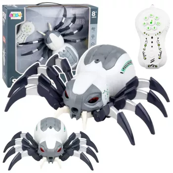 LEAN TOYS RC nuotoliniu valdymu valdomas voras robotas su dūmų efektu, šviesomis, garsais
