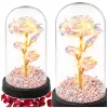 LEAN Eternal Rose in a Glass Dome LED Crystal Lighting 21.5 x 11 cm