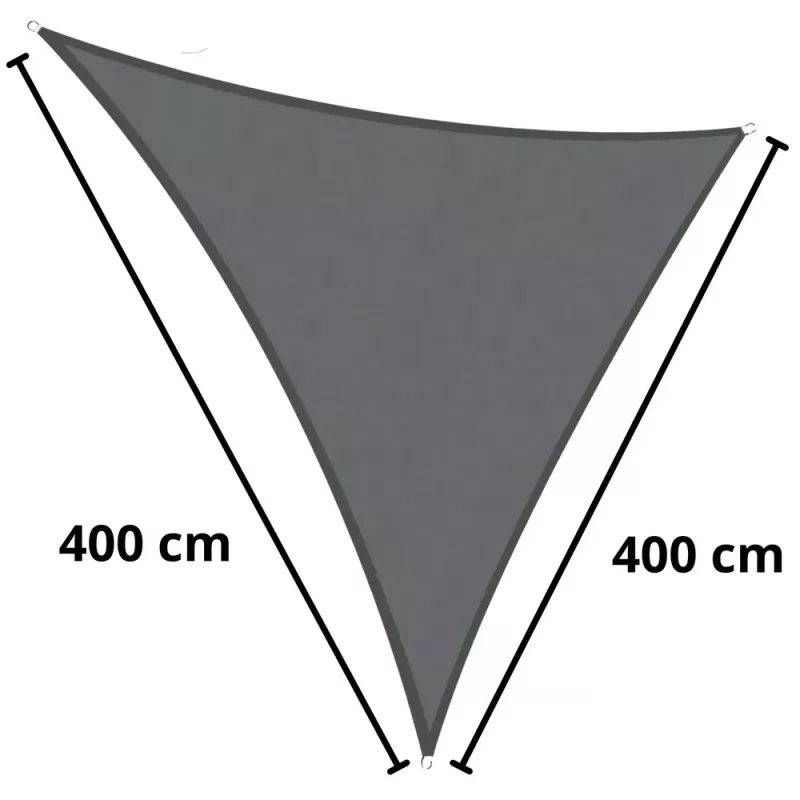 LEAN Garden Sun Sail Waterproof Triangle Gray 400x400 cm