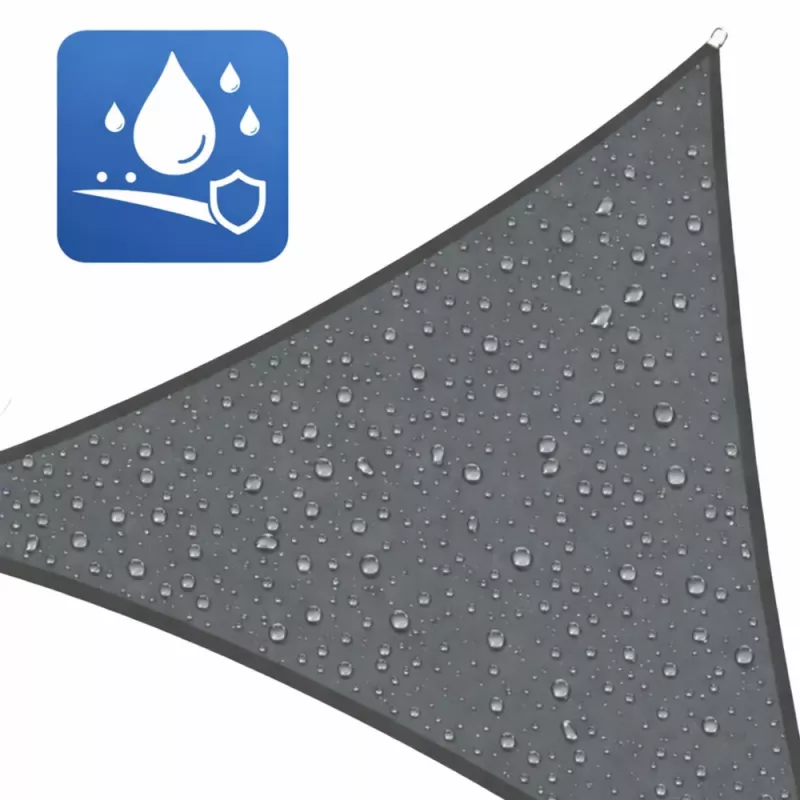 LEAN Garden Sun Sail Waterproof Triangle Gray 400x400 cm