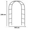 LEAN Metal Garden Pergola for Plants, Support for Climbers, Arch 240x140 cm