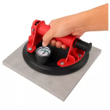 LEAN Vakuuminis siurbtukas plytelėms, glazūrai ir stiklui su manometru 20 cm
