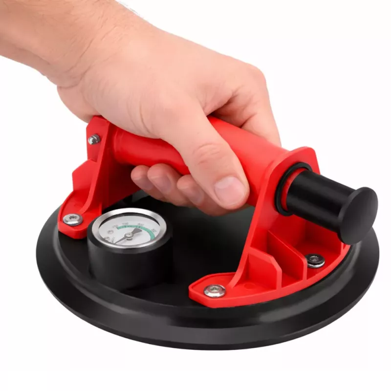 LEAN Vakuuminis siurbtukas plytelėms, glazūrai ir stiklui su manometru 20 cm