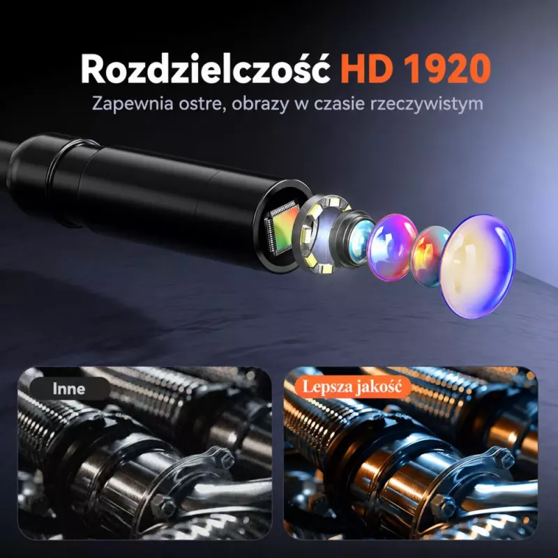 LEAN Wired Endoscope Inspection Camera 8 LEDs LCD 4.3'' IP67
