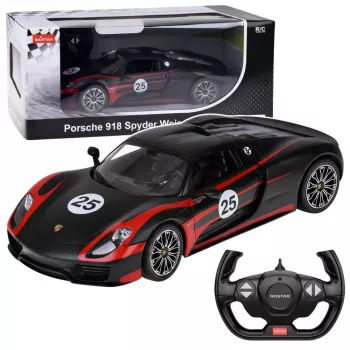 Porsche 918 Spyder Performance nuotoliniu valdymu valdomas automobilis RC juodas Rastar 1:14