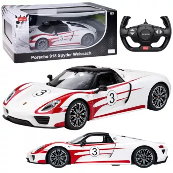 RASTAR Porsche 918 Spyder Performance nuotoliniu valdymu valdomas automobilis RC baltas 1:14