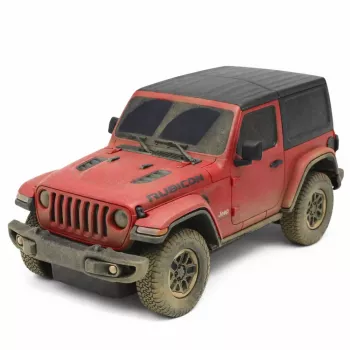 JEEP Wrangler Rubicon-Muddy nuotoliniu valdymu valdomas RC automobilis raudonas Rastar 1:24
