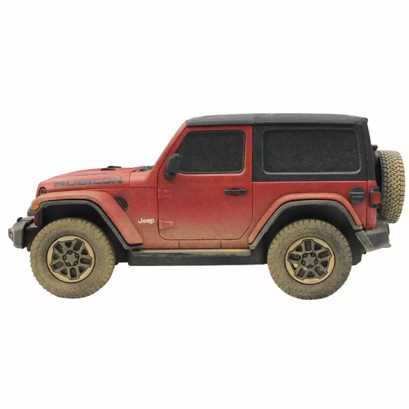 JEEP Wrangler Rubicon-Muddy nuotoliniu valdymu valdomas RC automobilis raudonas Rastar 1:24