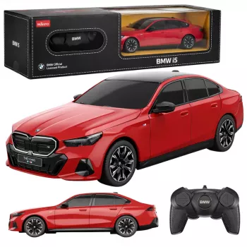 BMW i5 nuotolinio valdymo automobilis RC raudonas Rastar 1:24