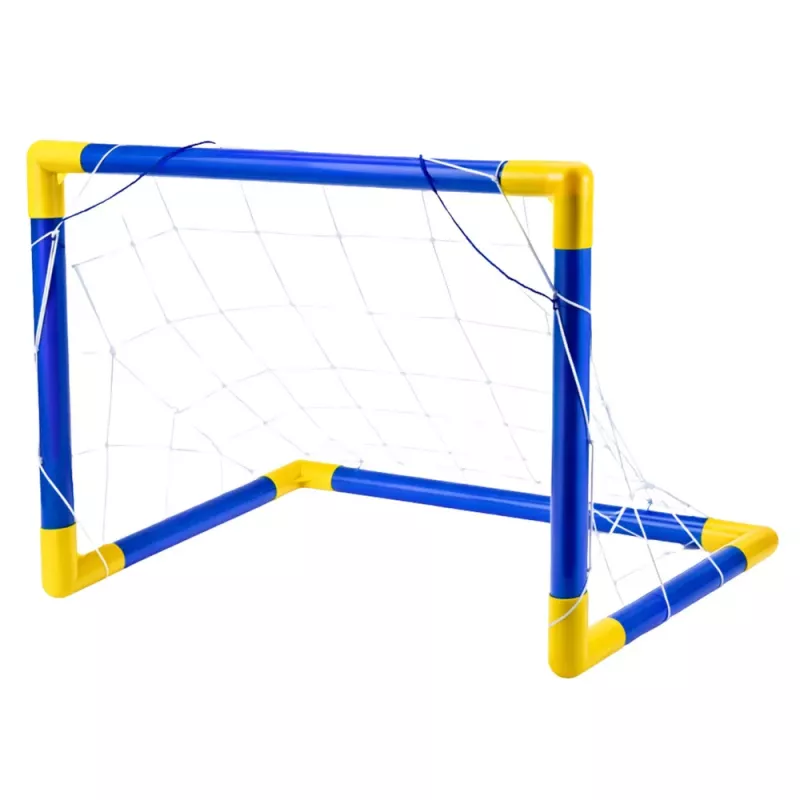 LEAN TOYS Sportinis rinkinys futbolui, vartai, kamuolys, pompa 62x40 cm